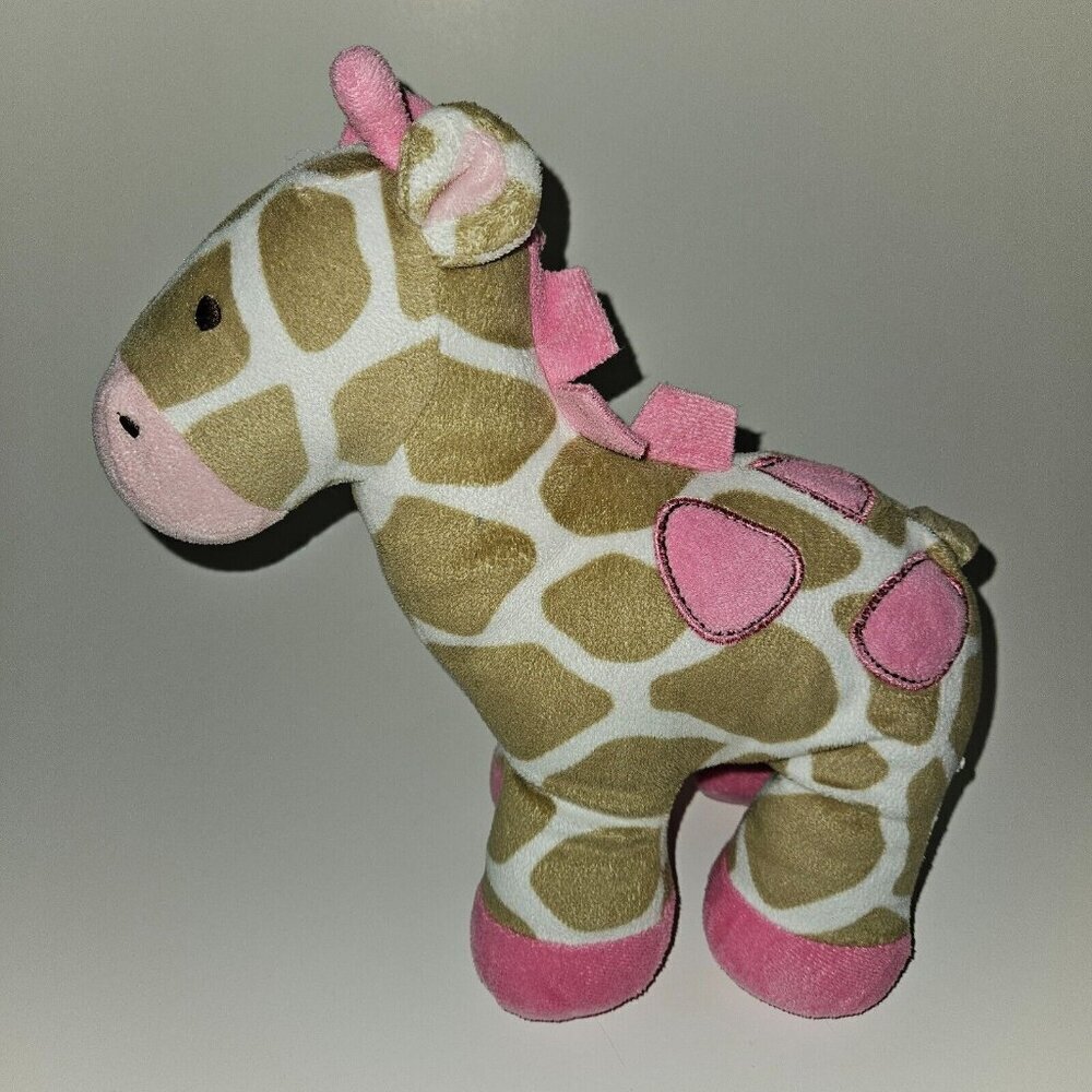 Carter's Jungle Jill Giraffe Plush Lovey 10" Stuffed Animal Toy Pink Brown